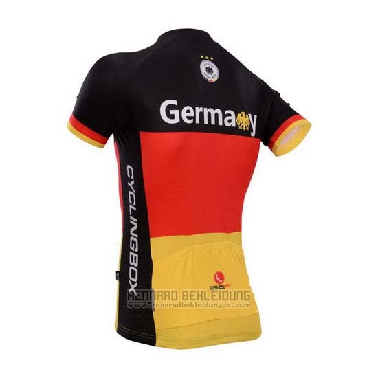 2014 Fahrradbekleidung Fox Cyclingbox Rot  und Gelb Trikot Kurzarm und Tragerhose